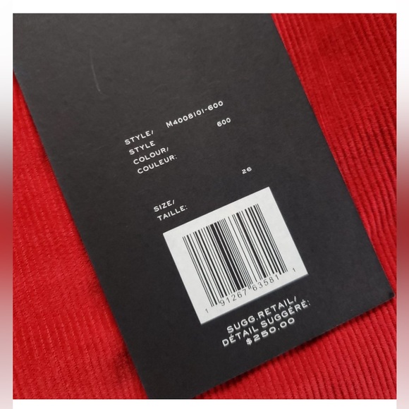 ♥️ Marc Jacobs ♥️ NWT Darling Red Corduroy Mid Rise Turn-Up Crop Pant Cuff 26 S - Picture 10 of 15